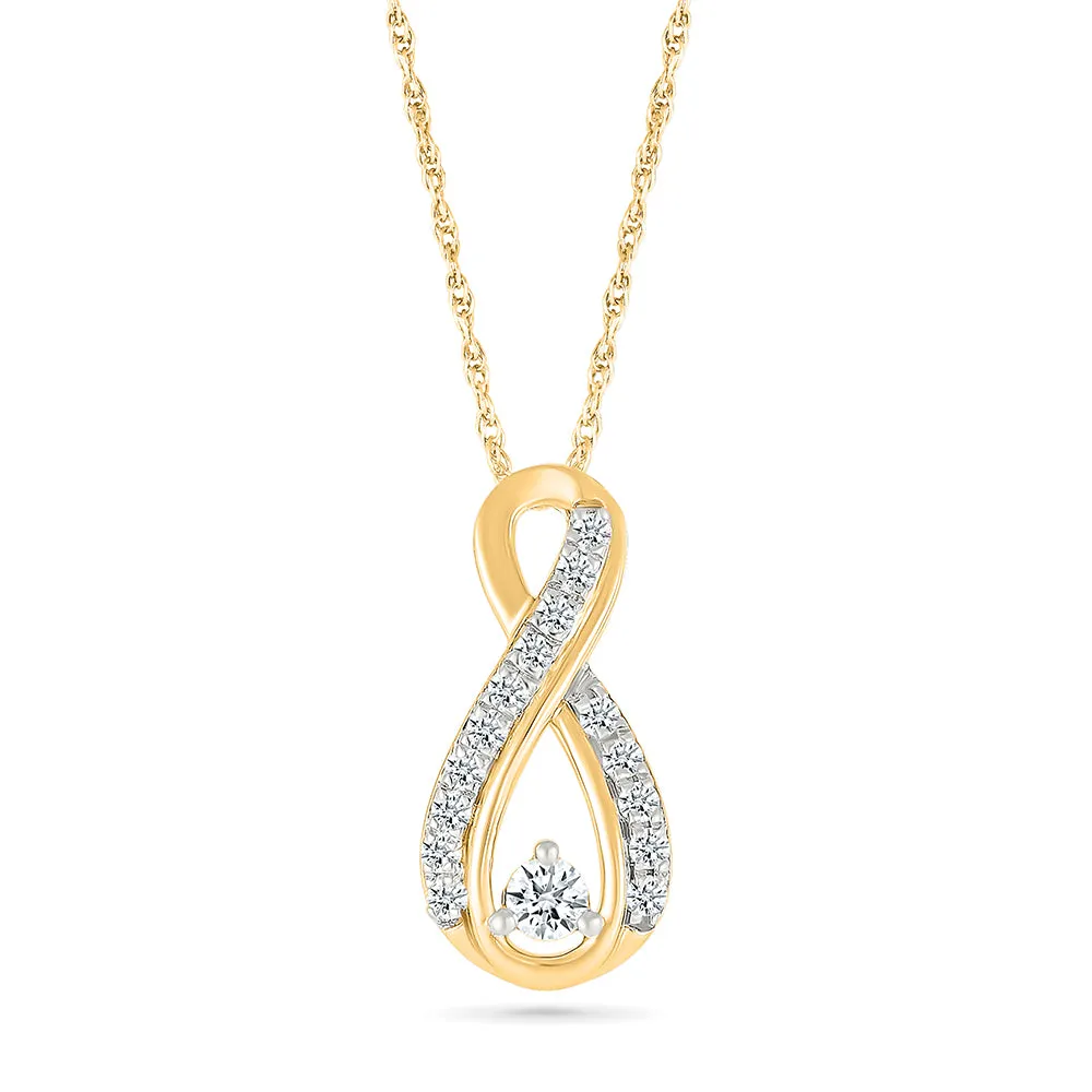 Infinity Love Diamond Pendant