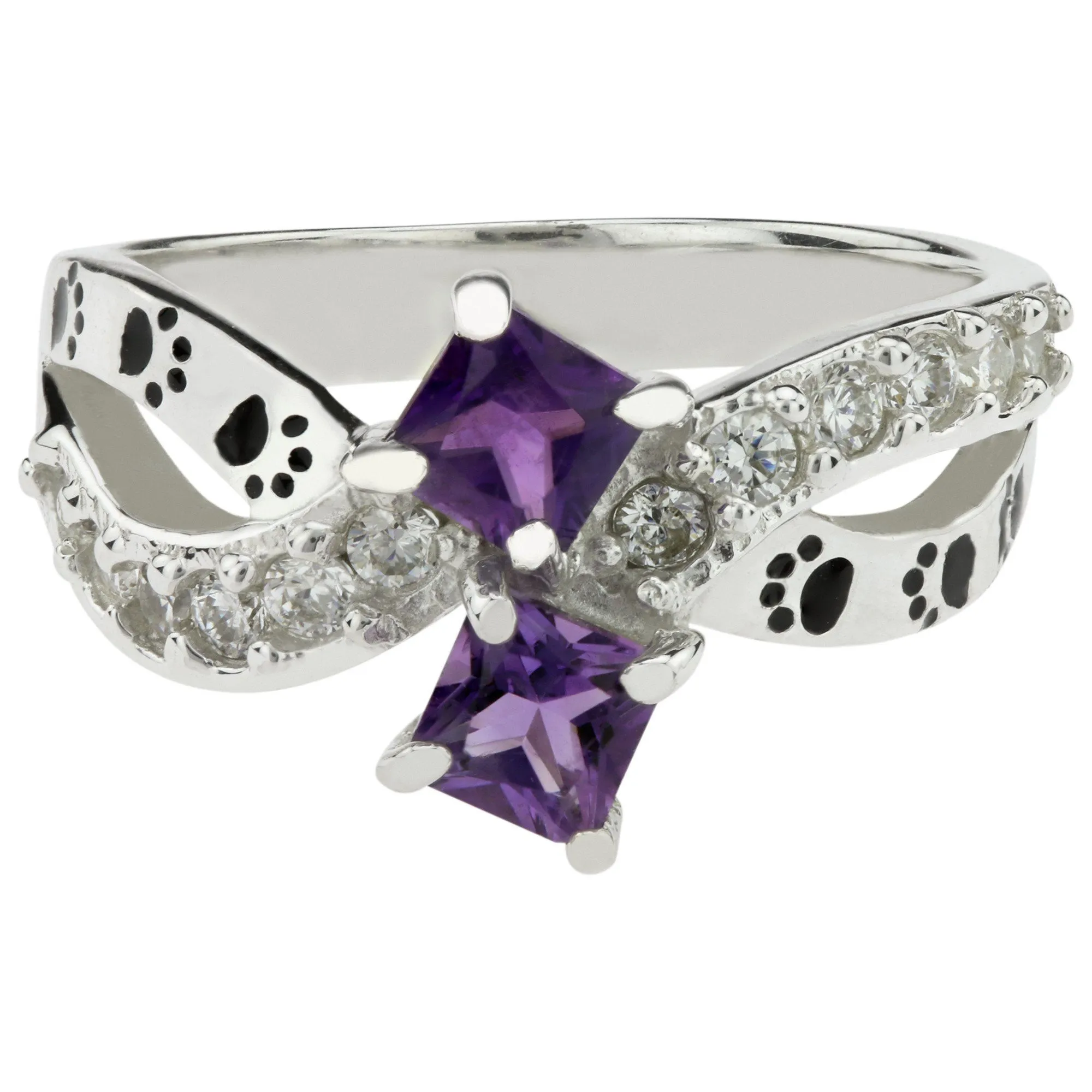 Infinity Paws Sterling & Gemstone Ring