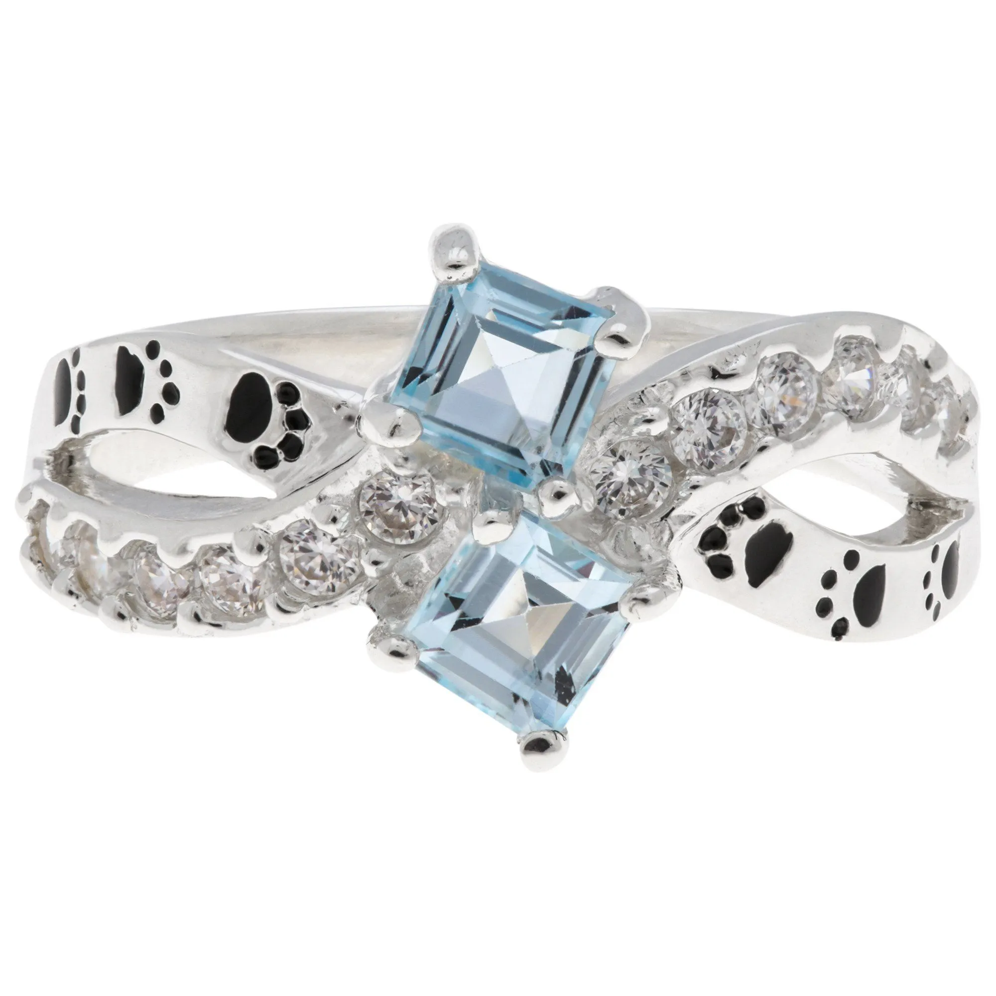 Infinity Paws Sterling & Gemstone Ring