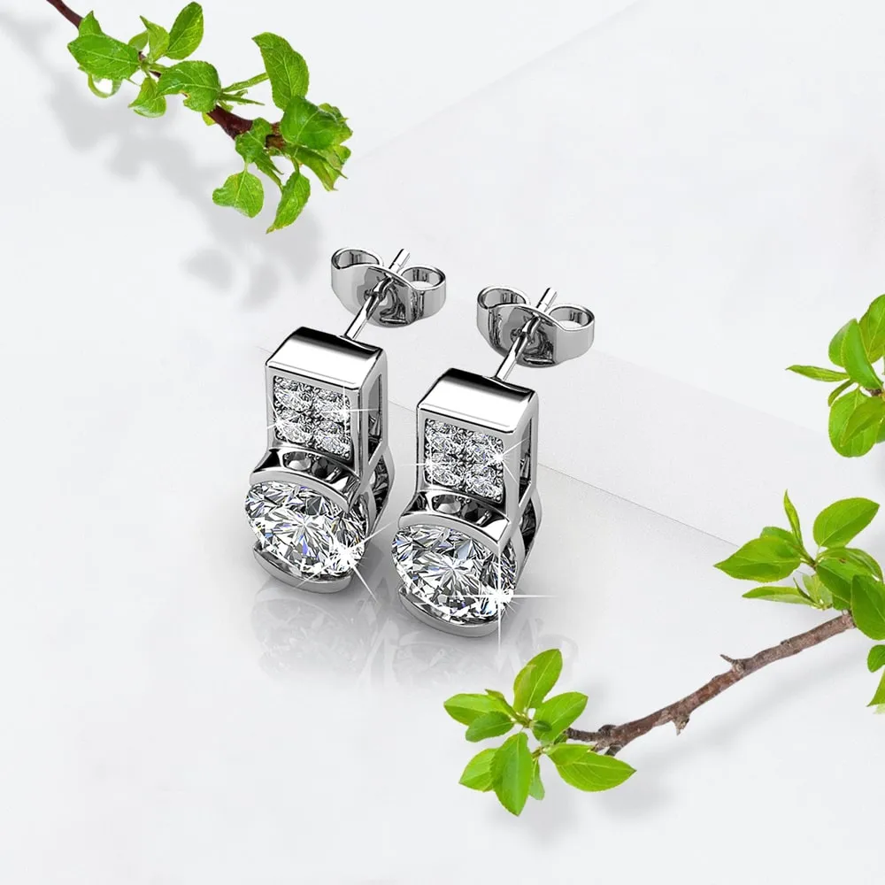 Intricate Glam Drop Earrings Embellished With SWAROVSKI Crystals