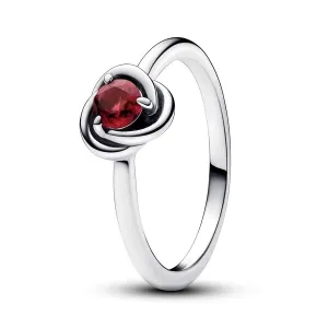 July True Red Eternity Circle Ring