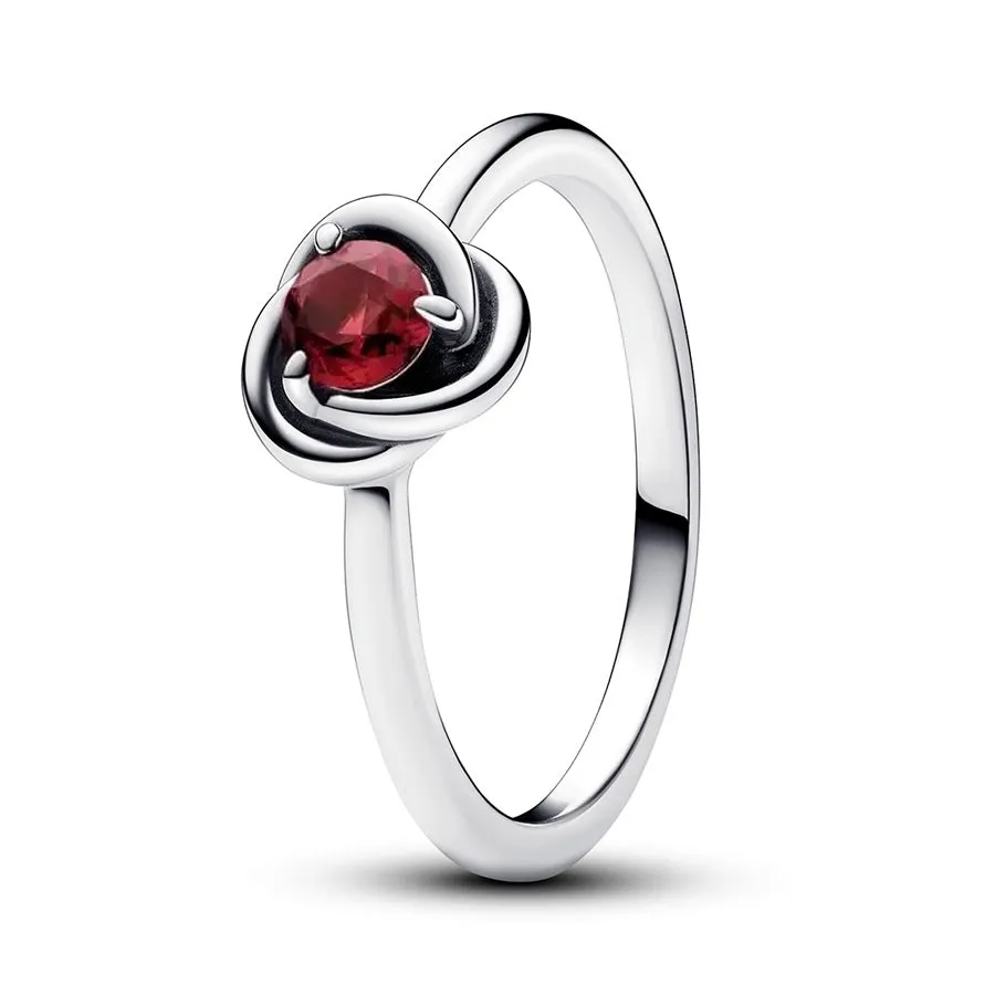 July True Red Eternity Circle Ring