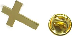 Kiola Designs Gold Toned Religious Cross Lapel Pin