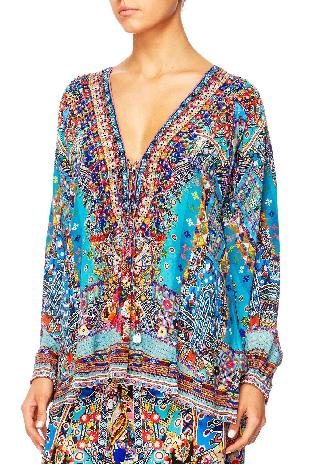 LACE UP BLOUSE CANVAS OF COLOUR