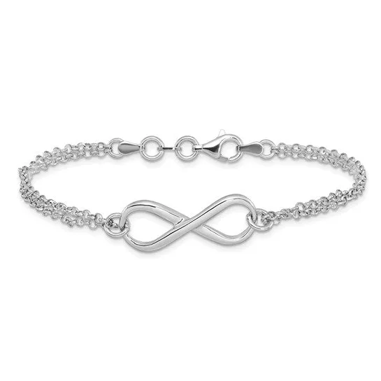 Leslie Sterling Silver Infinity Symbol Bracelet