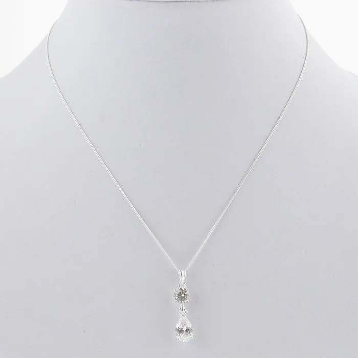 Lilly Cubic Zirconia Silver Pendant