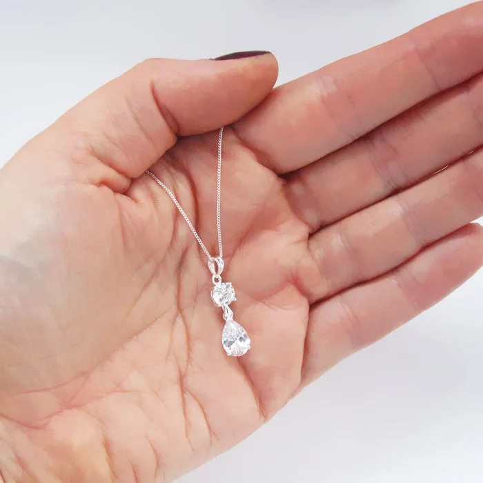 Lilly Cubic Zirconia Silver Pendant