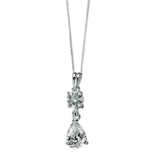 Lilly Cubic Zirconia Silver Pendant