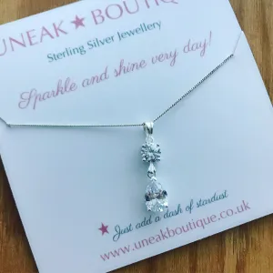Lilly Cubic Zirconia Silver Pendant