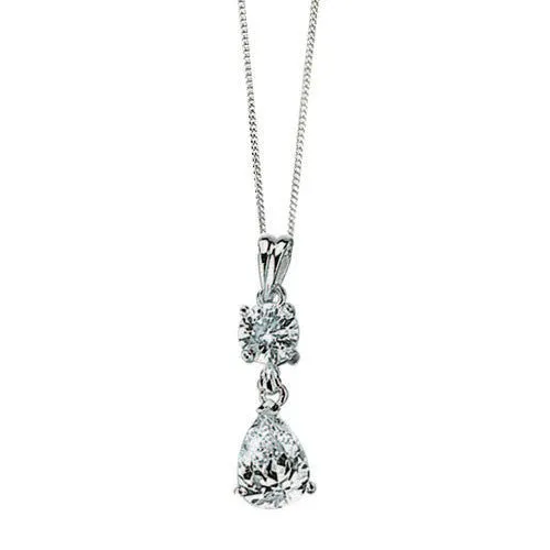 Lilly Cubic Zirconia Silver Pendant