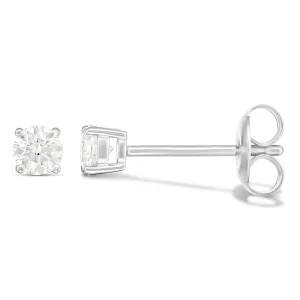 Luxe 9CT White Gold 4 - Claw Diamond Studs