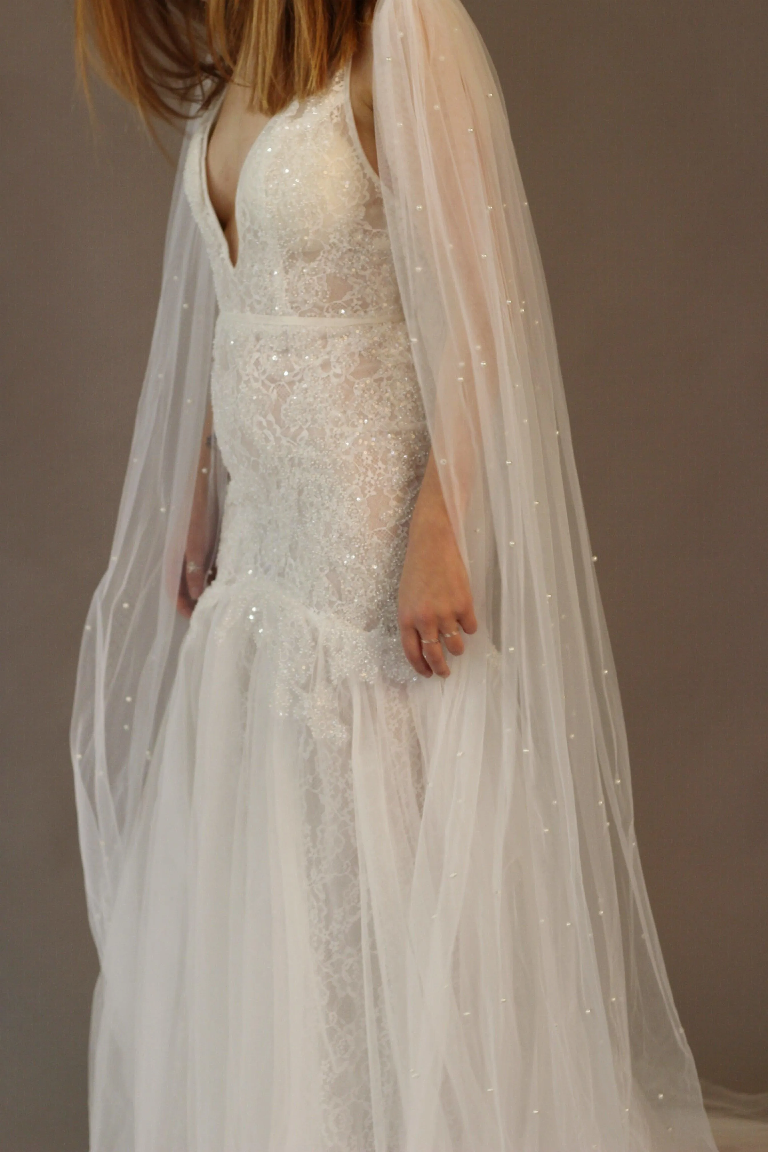 Luxury Pearl Wedding Veil