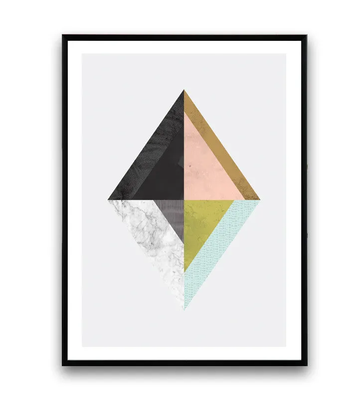 Marble abstract print, geometric design, modern wall print, minimalist art
