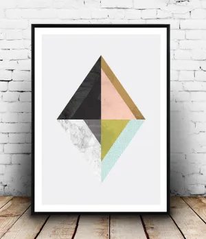 Marble abstract print, geometric design, modern wall print, minimalist art