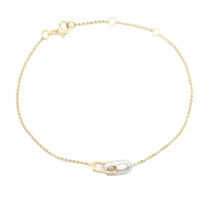 Mini Diamond   Gold Legend Linked Bracelet