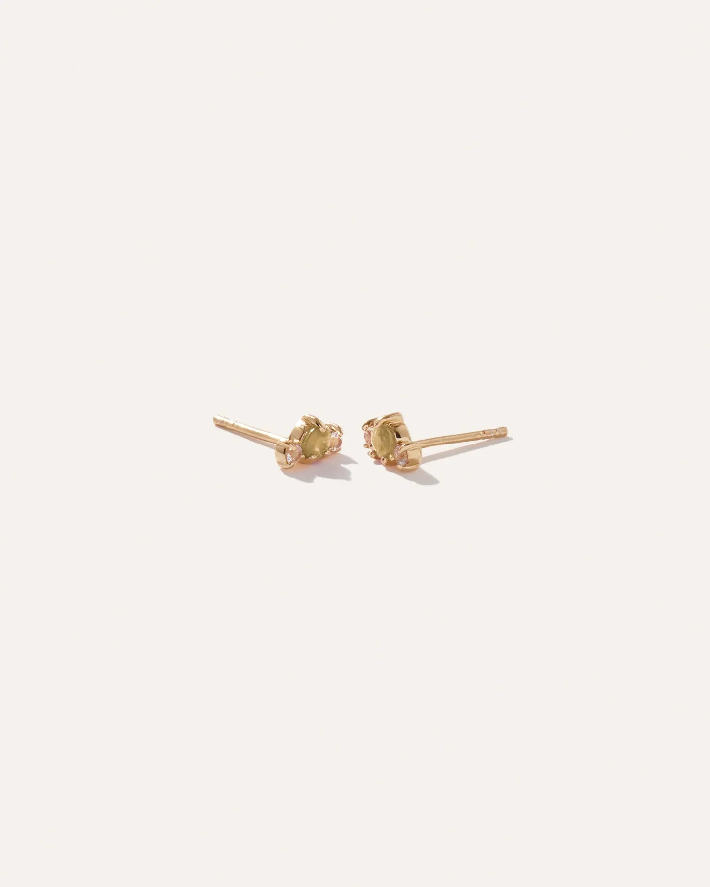 Mini Triple Stone Gemma Studs