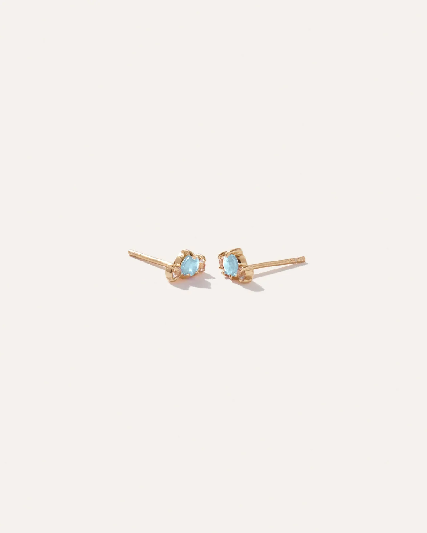Mini Triple Stone Gemma Studs