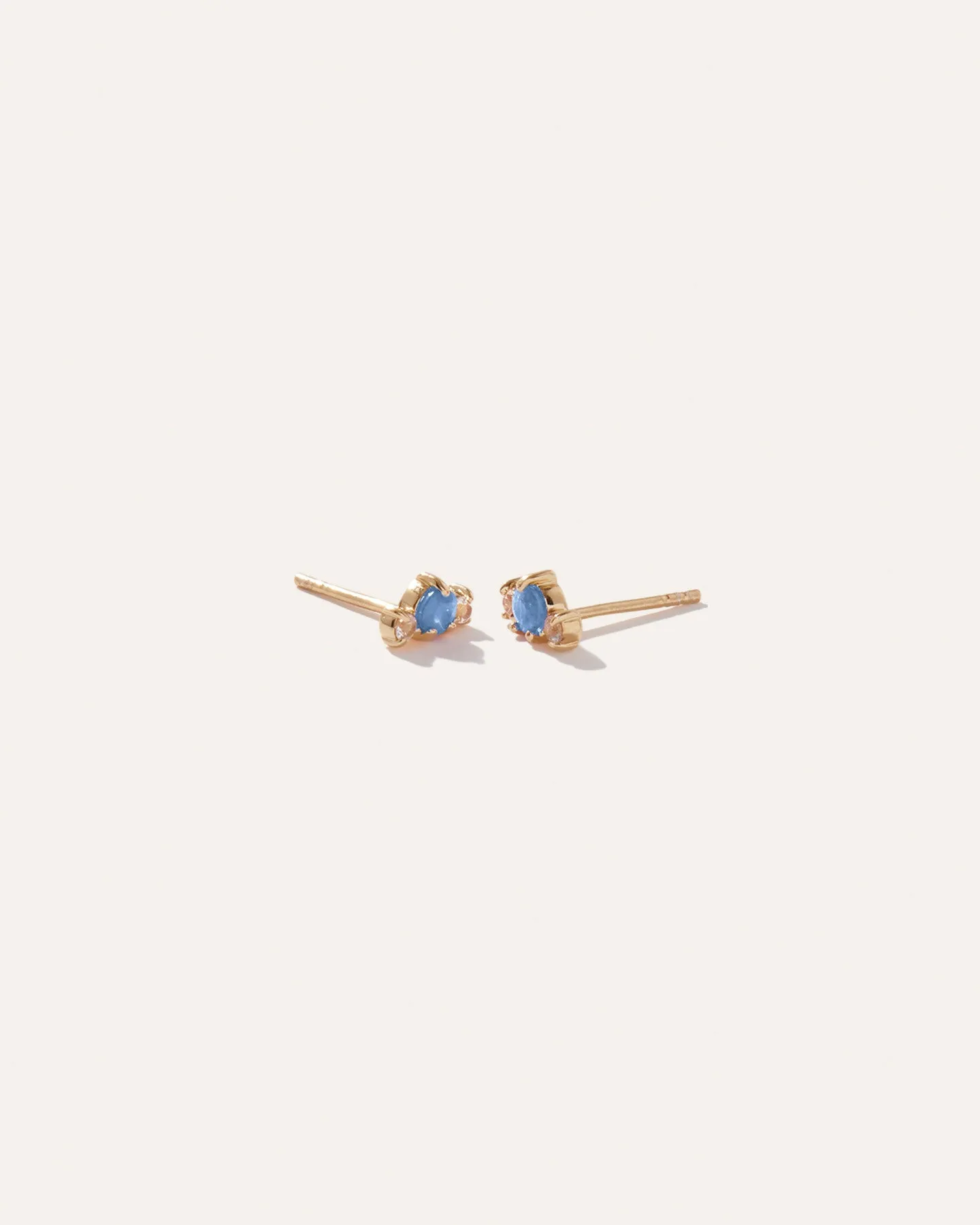 Mini Triple Stone Gemma Studs