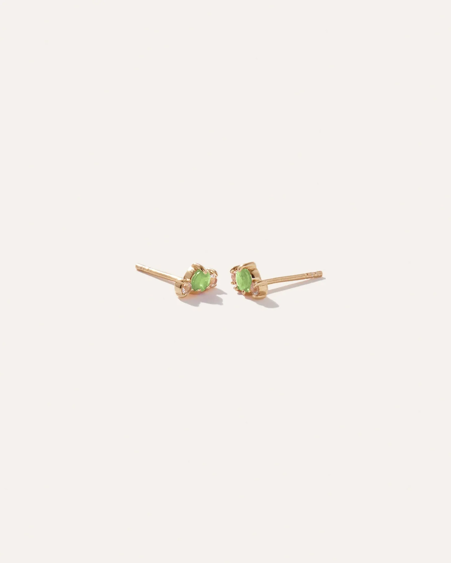 Mini Triple Stone Gemma Studs