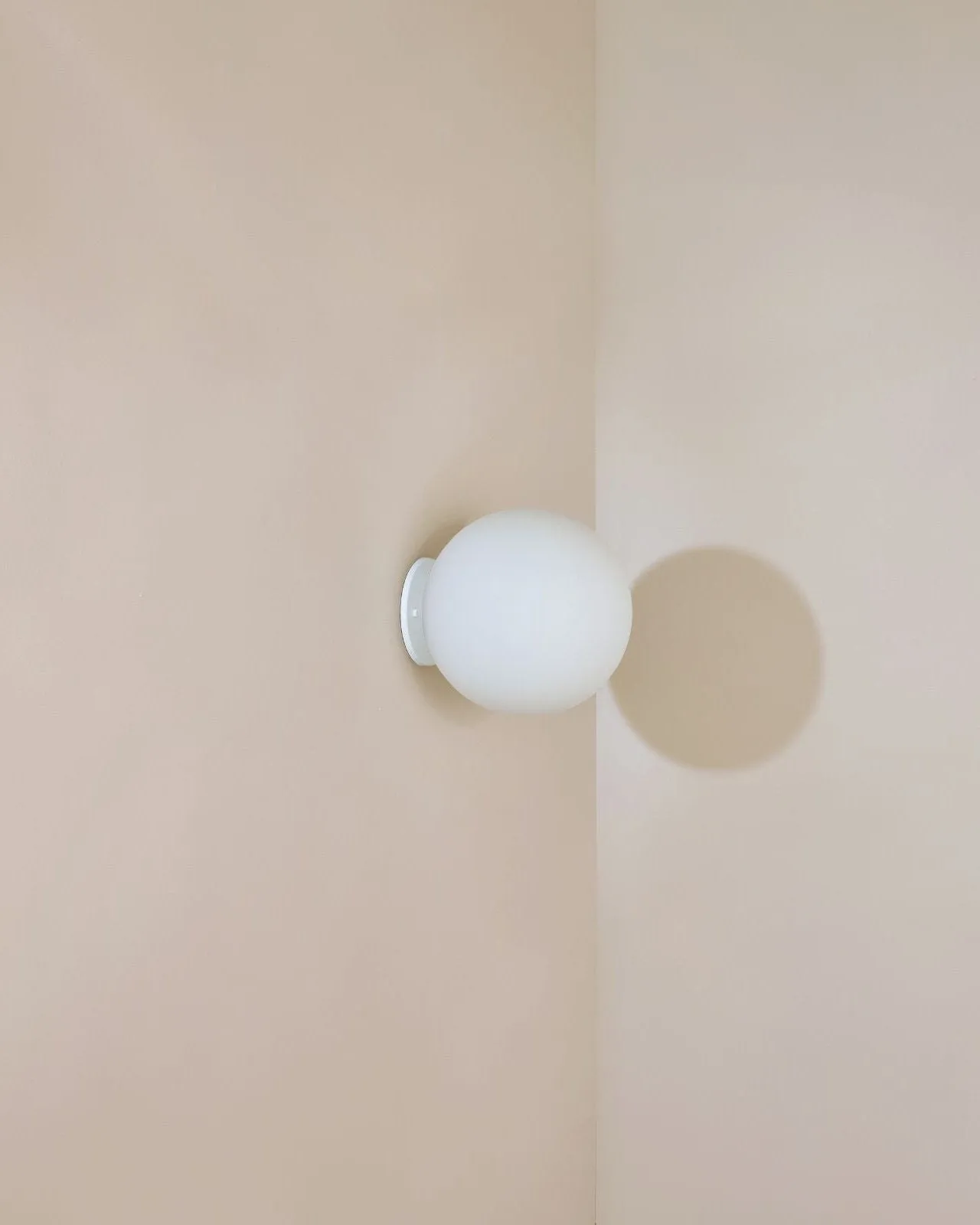 Minimalist Metal and Glass Orb Wall Light