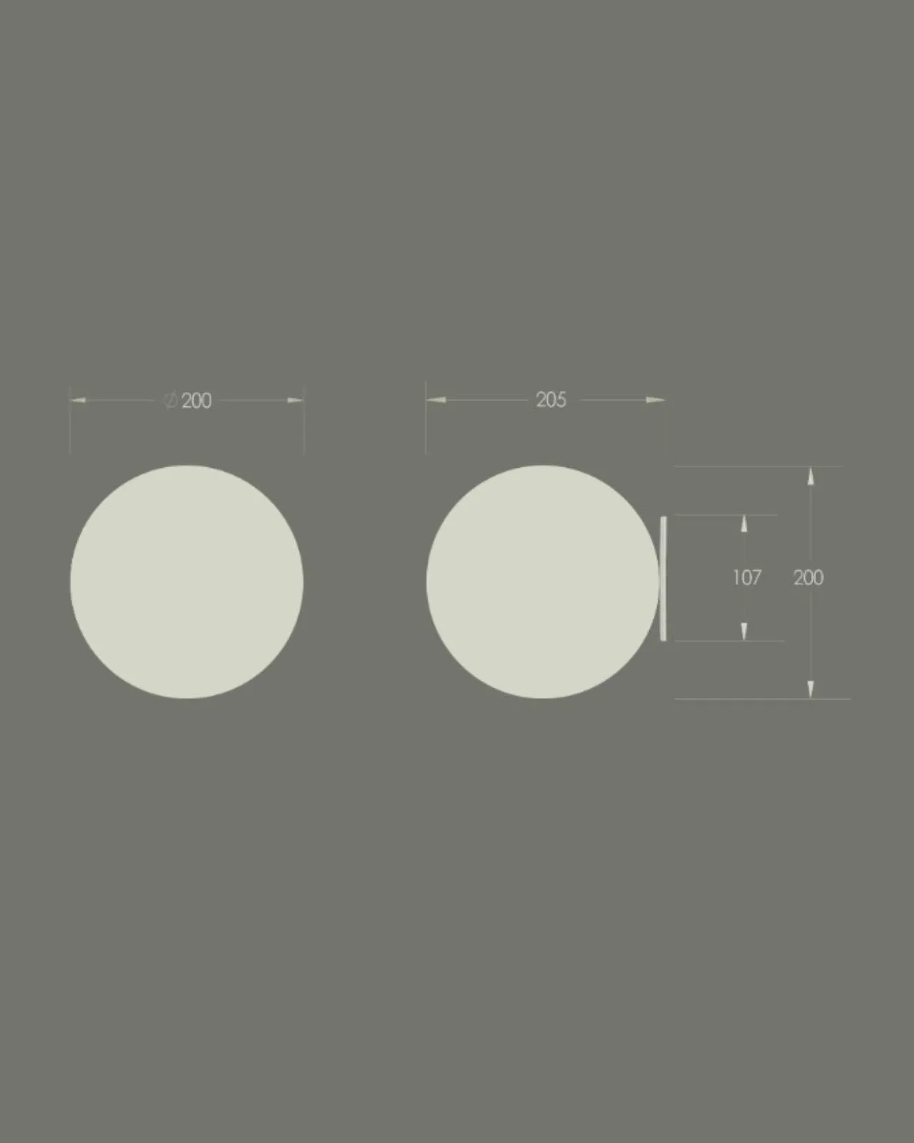 Minimalist Metal and Glass Orb Wall Light