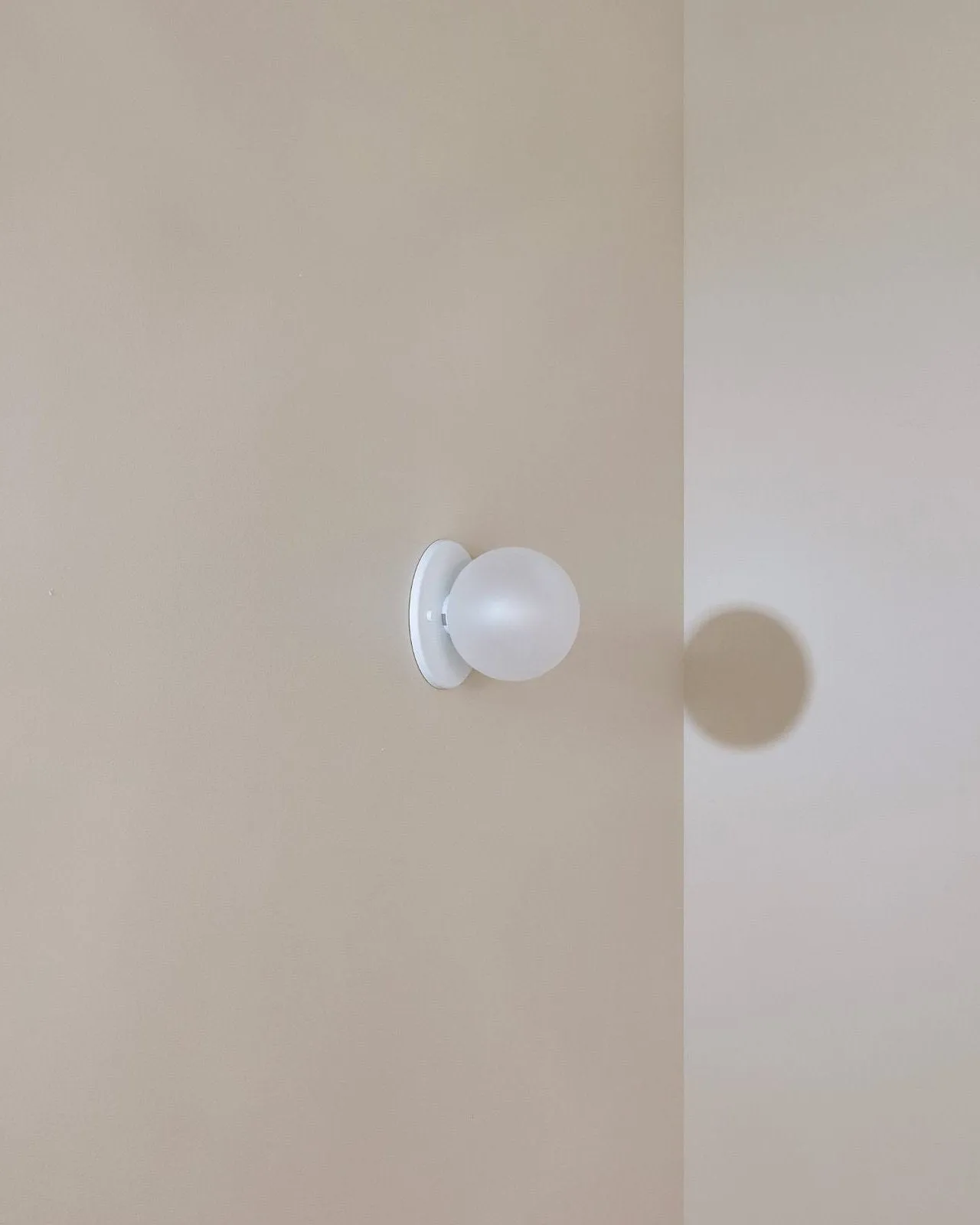 Minimalist Metal and Glass Orb Wall Light