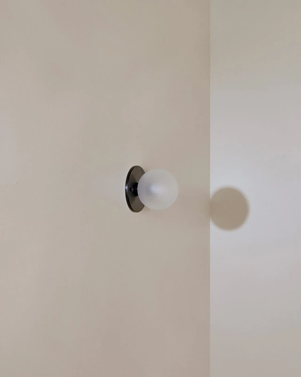 Minimalist Metal and Glass Orb Wall Light