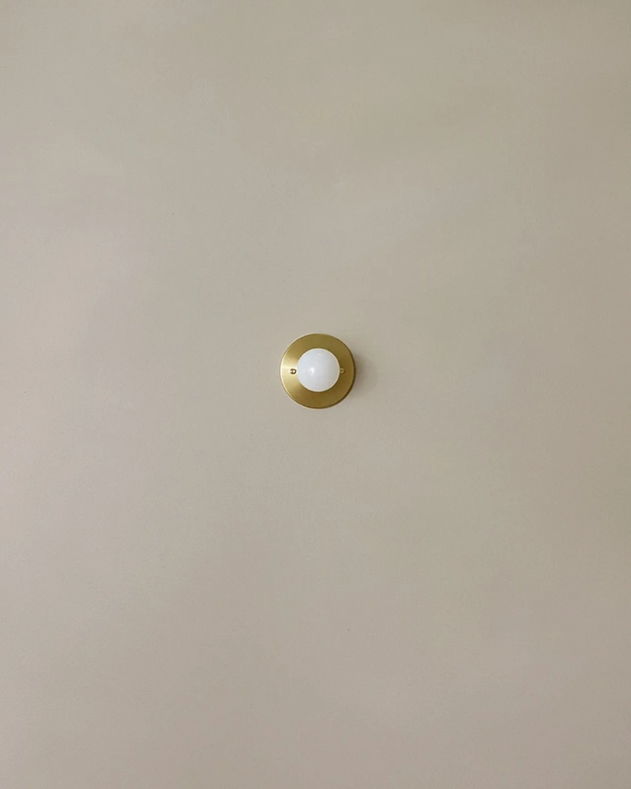 Minimalist Metal and Glass Orb Wall Light