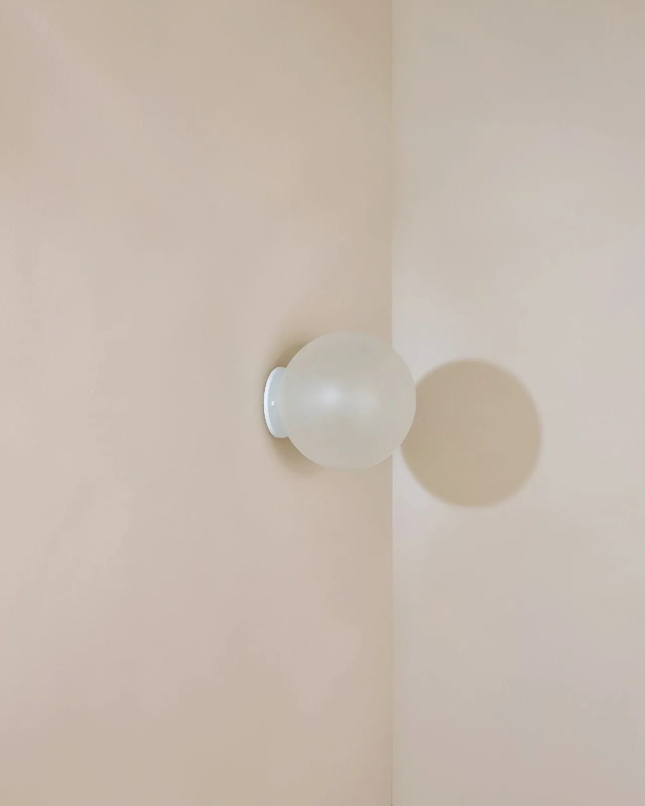 Minimalist Metal and Glass Orb Wall Light