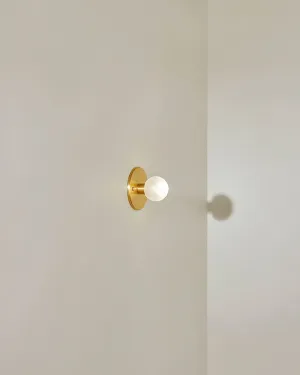 Minimalist Metal and Glass Orb Wall Light