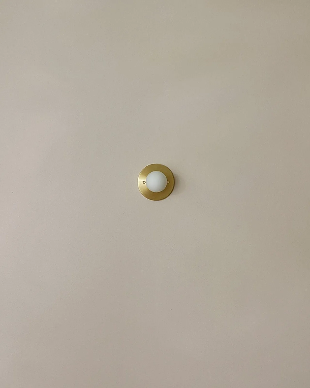 Minimalist Metal and Glass Orb Wall Light