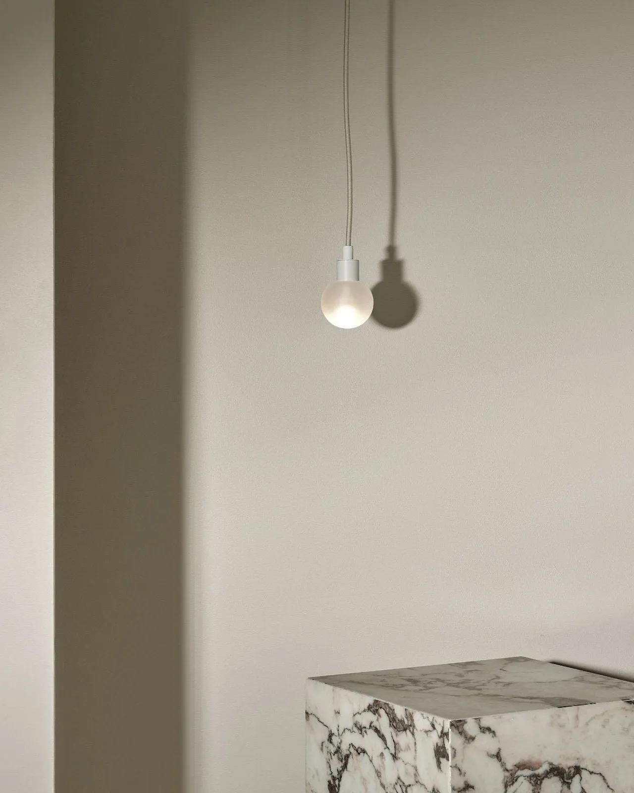 Minimalist Orb Pendant Fabric Cord