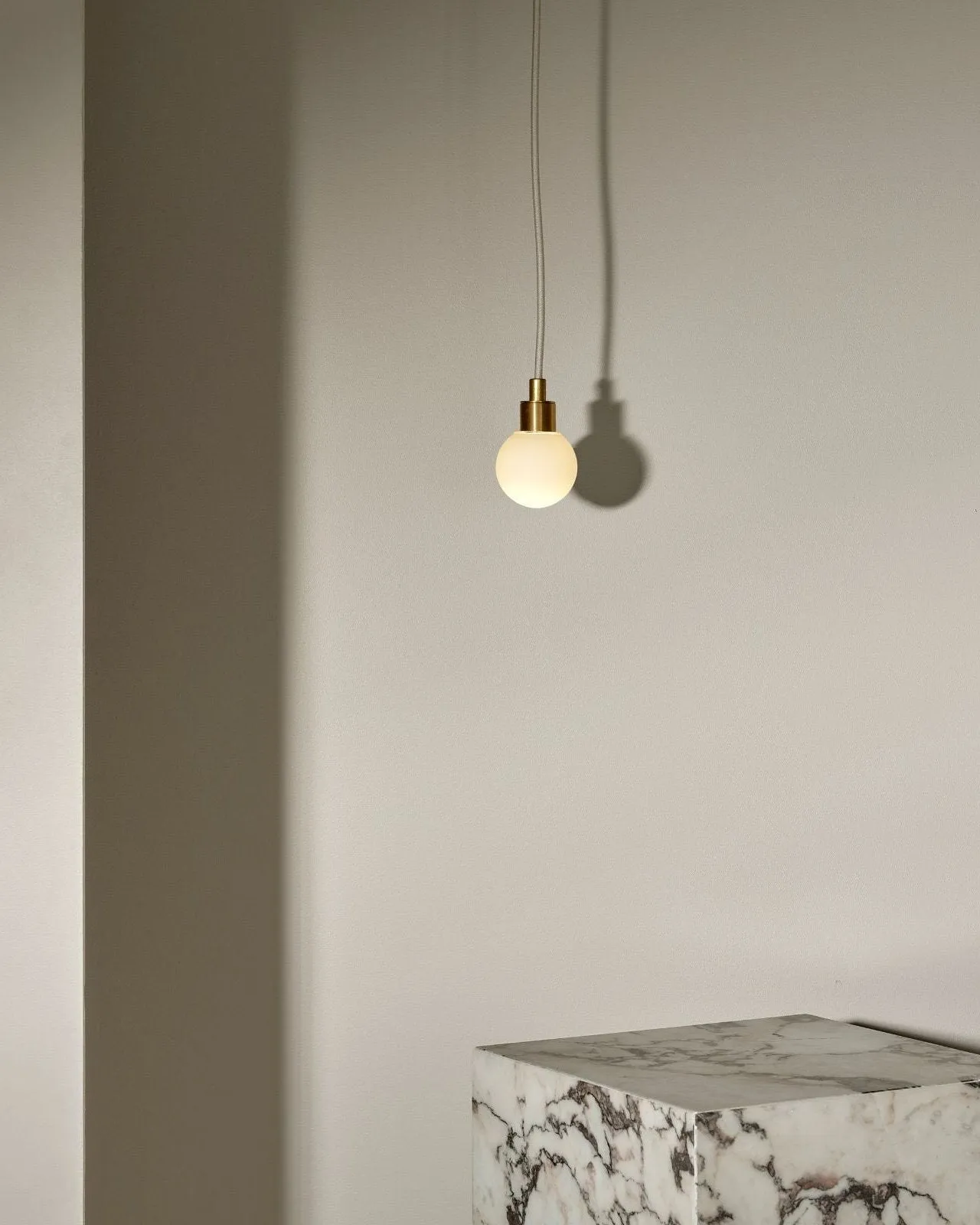 Minimalist Orb Pendant Fabric Cord