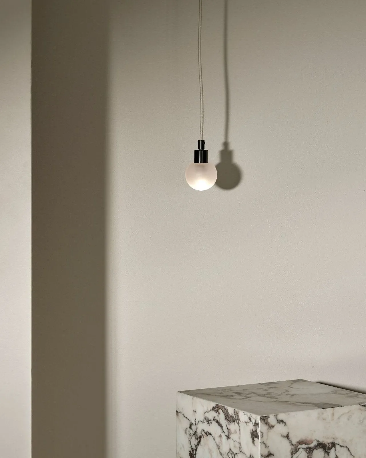 Minimalist Orb Pendant Fabric Cord