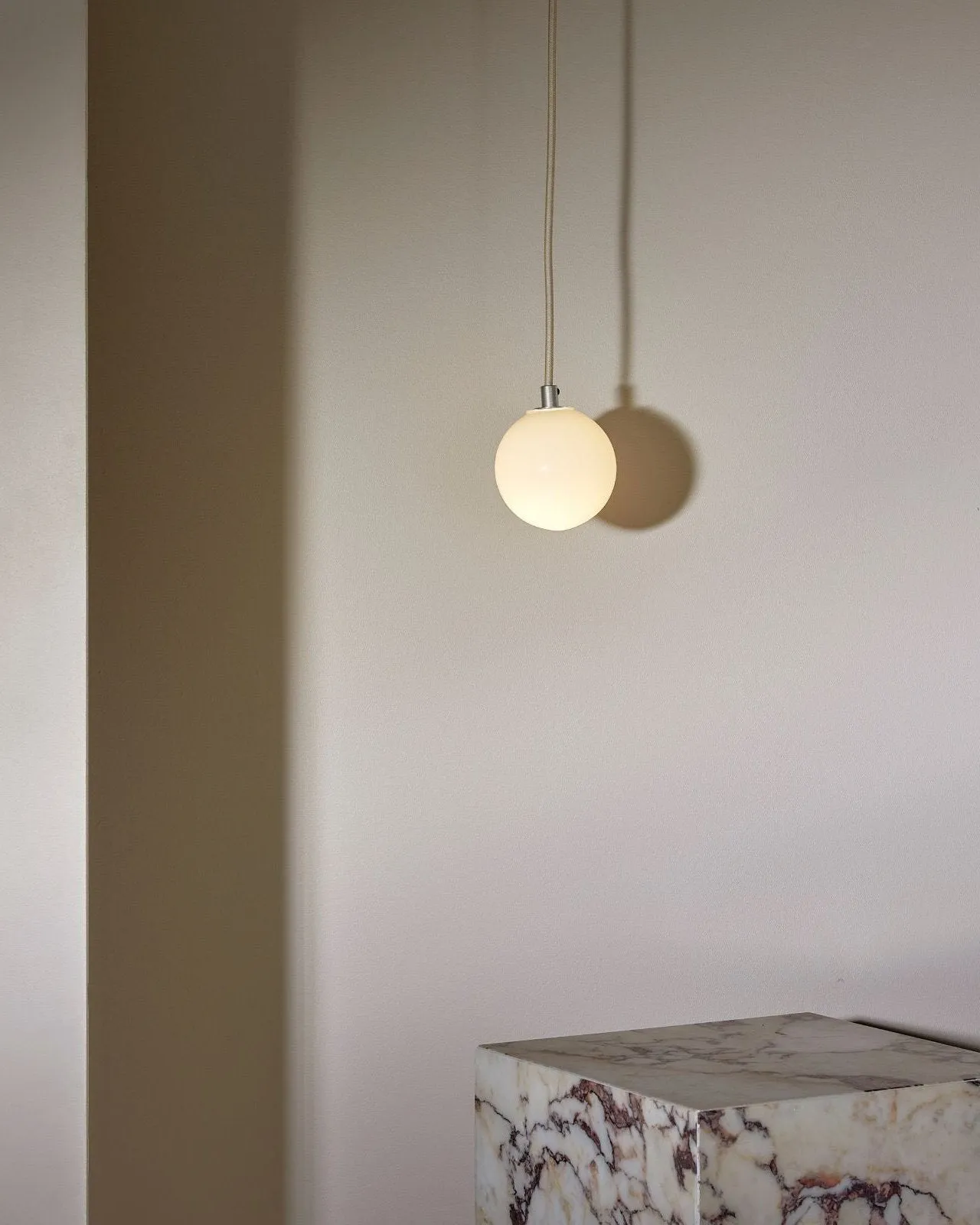 Minimalist Orb Pendant Fabric Cord
