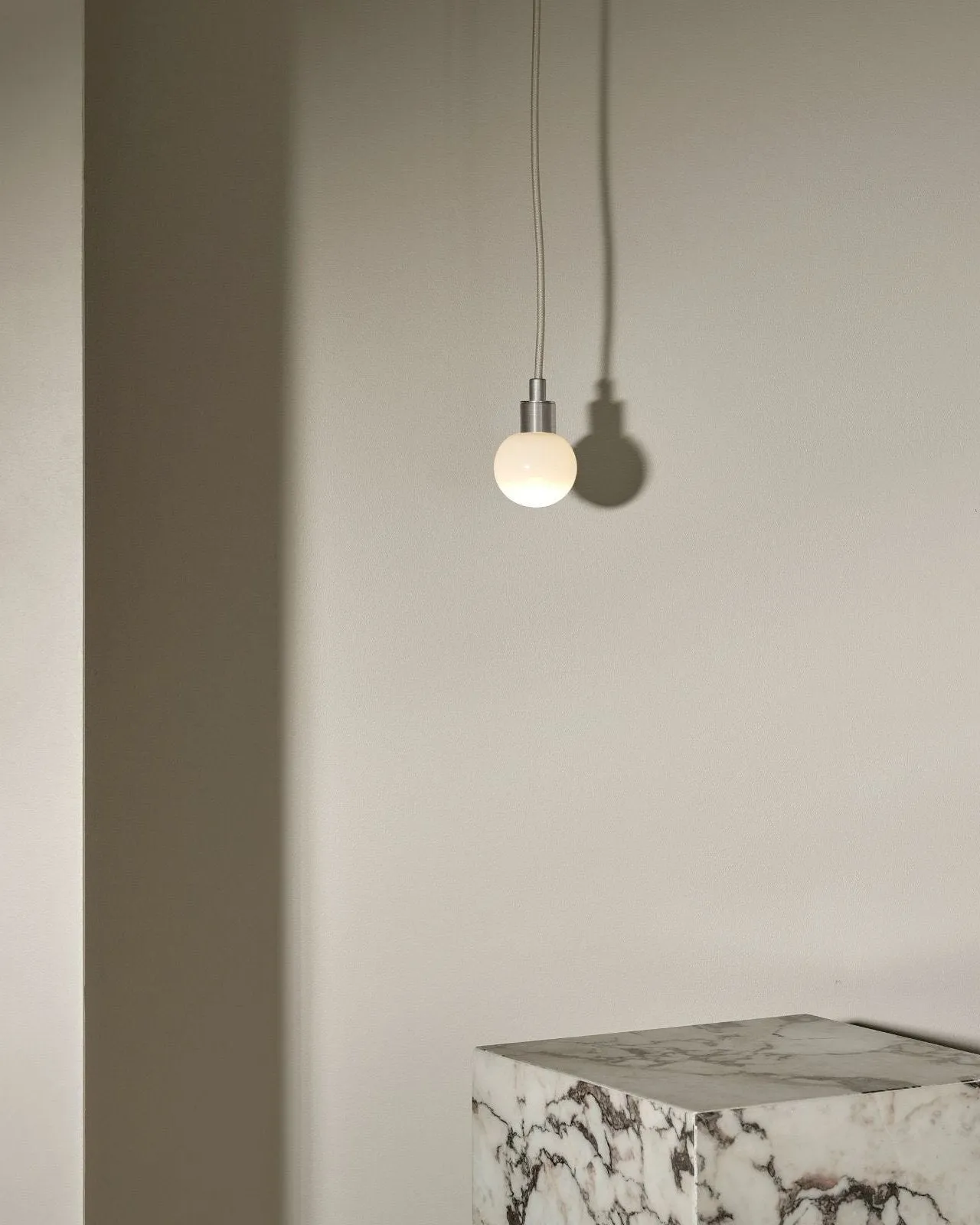 Minimalist Orb Pendant Fabric Cord