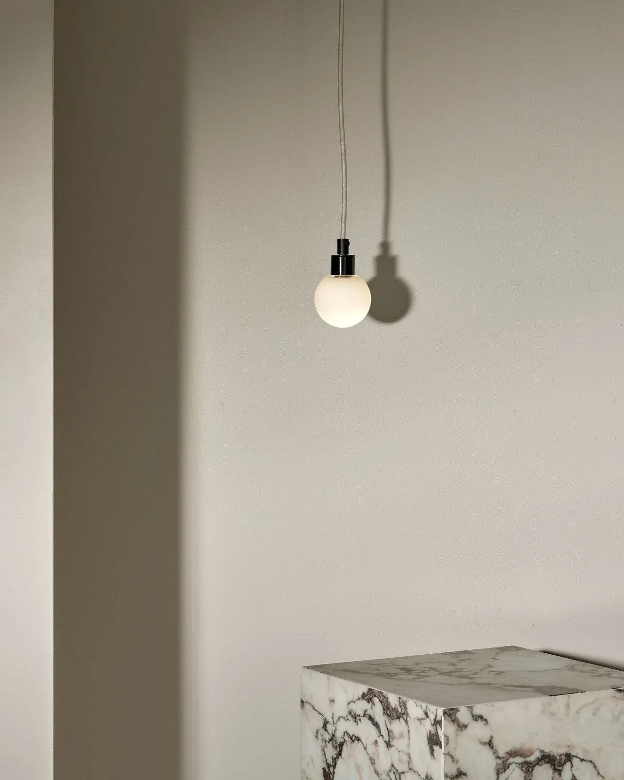 Minimalist Orb Pendant Fabric Cord