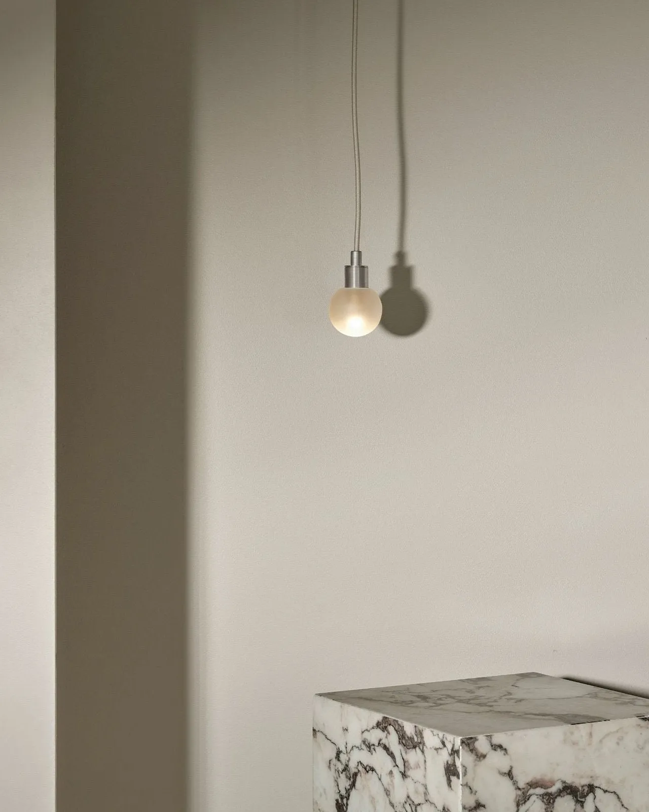 Minimalist Orb Pendant Fabric Cord