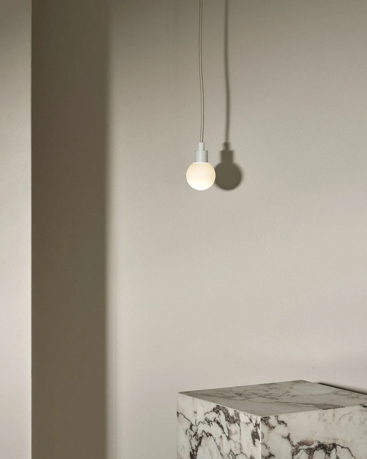 Minimalist Orb Pendant Fabric Cord