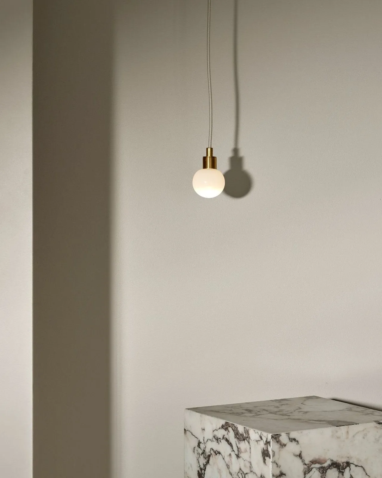 Minimalist Orb Pendant Fabric Cord