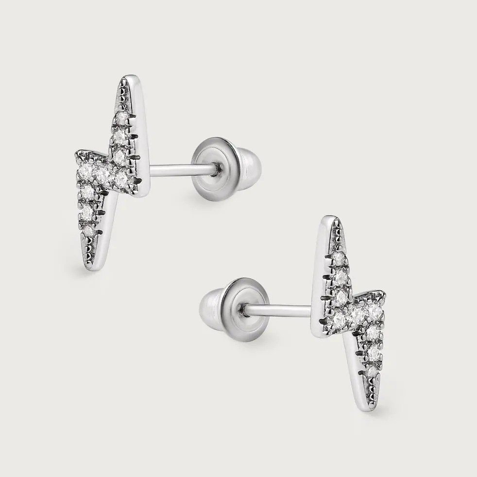 Moissanite Solitaire Sleep Earrings   Flash Sleep Moissanite Studs