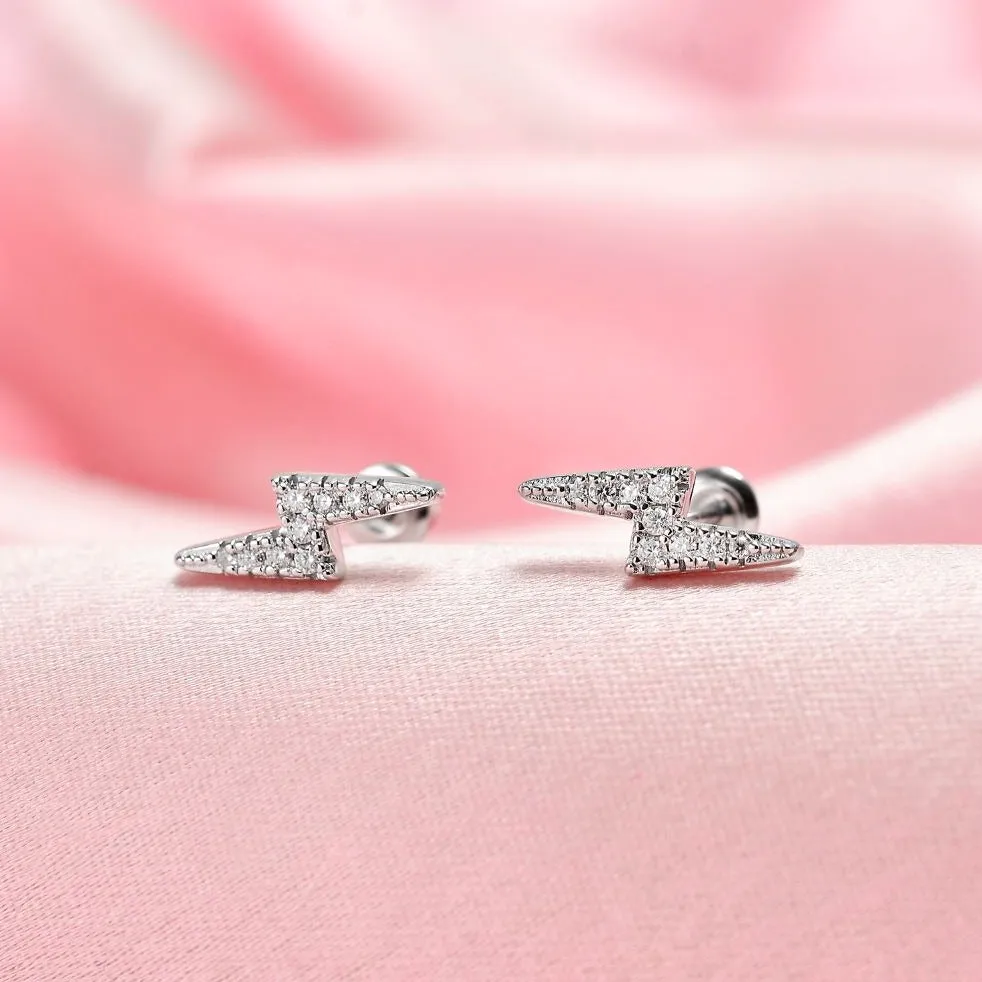 Moissanite Solitaire Sleep Earrings   Flash Sleep Moissanite Studs