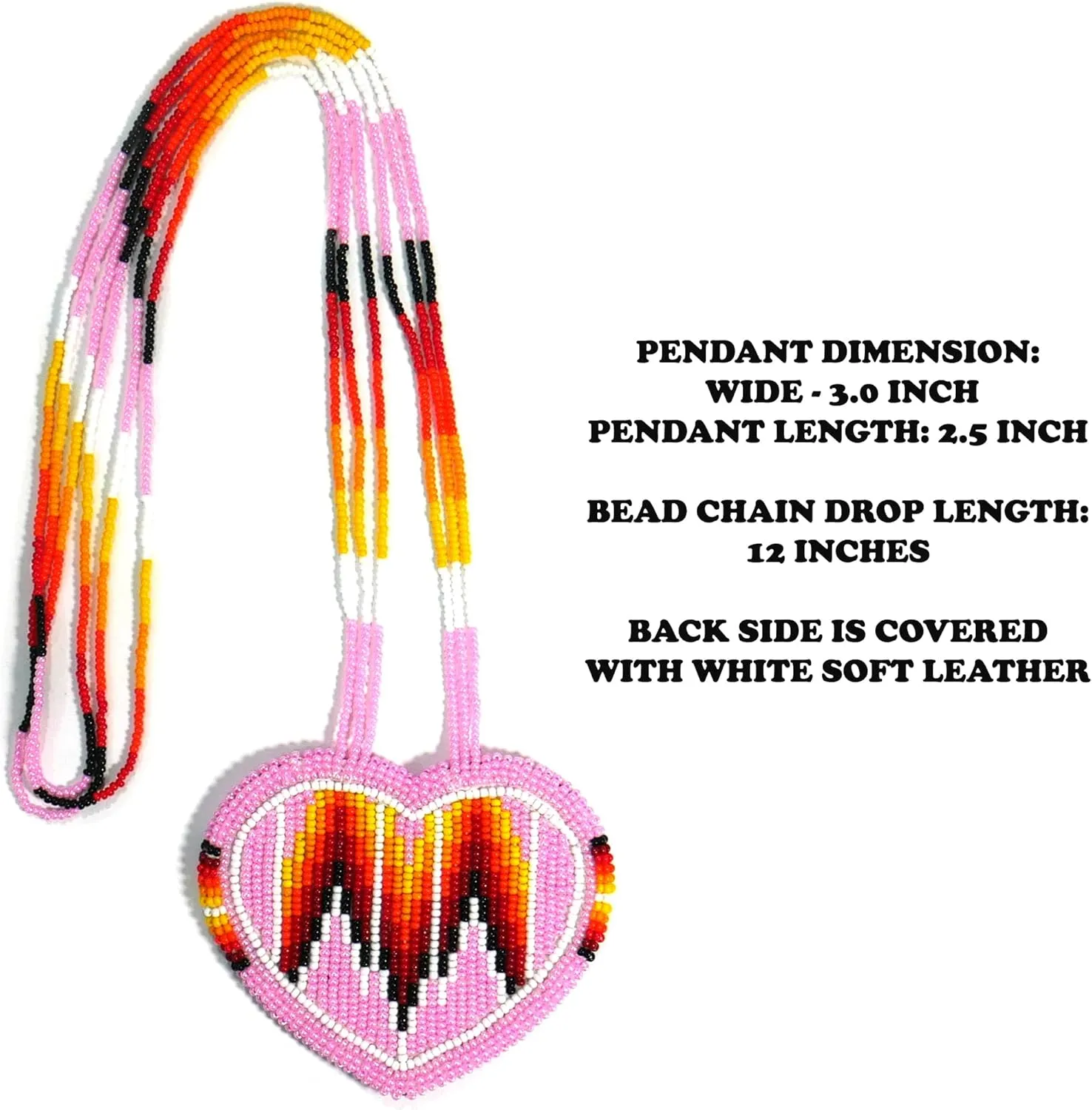 Native American Style Layered Beaded Necklace - Ukrainian Handmade Seed Bead Tribal Ethnic Necklace