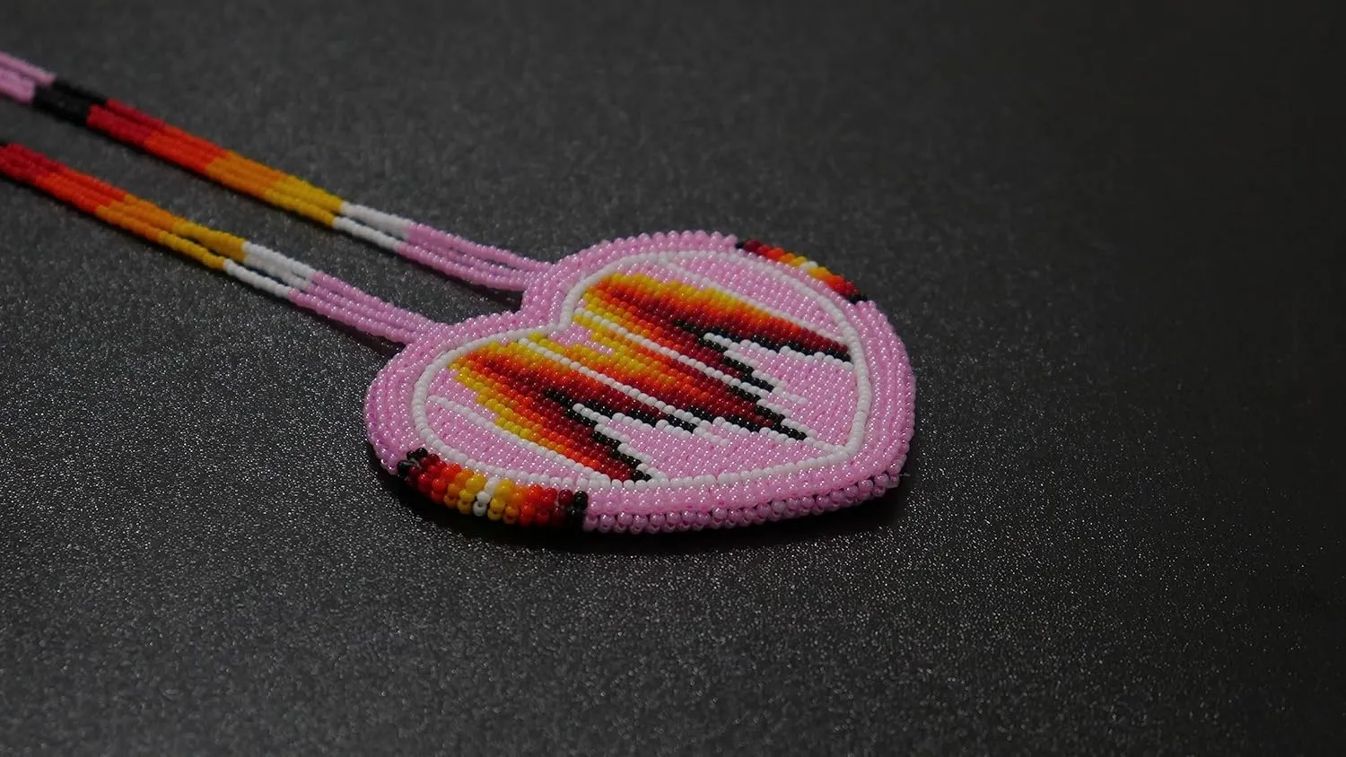 Native American Style Layered Beaded Necklace - Ukrainian Handmade Seed Bead Tribal Ethnic Necklace