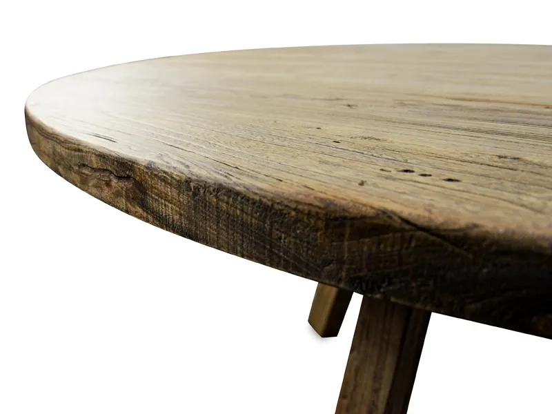 Nena Reclaimed 1.25m Round Wooden Dining Table