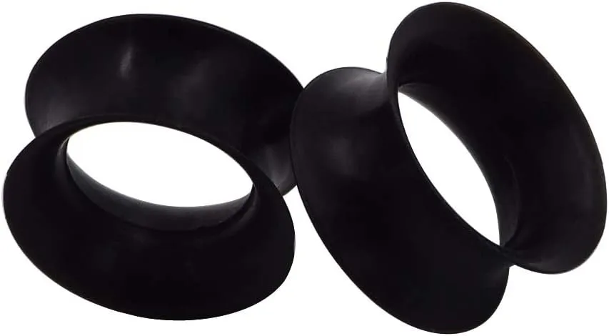 Oyaface 2 PC Extra Soft Silicone Flexible Ear Skin Tunnels Plugs Expanders Gauges Hollow Body Piercing 8G-25mm