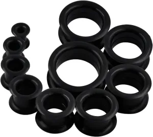 Oyaface 20 PCS Piercing Tunnel Set Soft/Hard Silicone Flesh Ear Plugs 2g-25mm Flexible Ear Stretching Gauge Expander