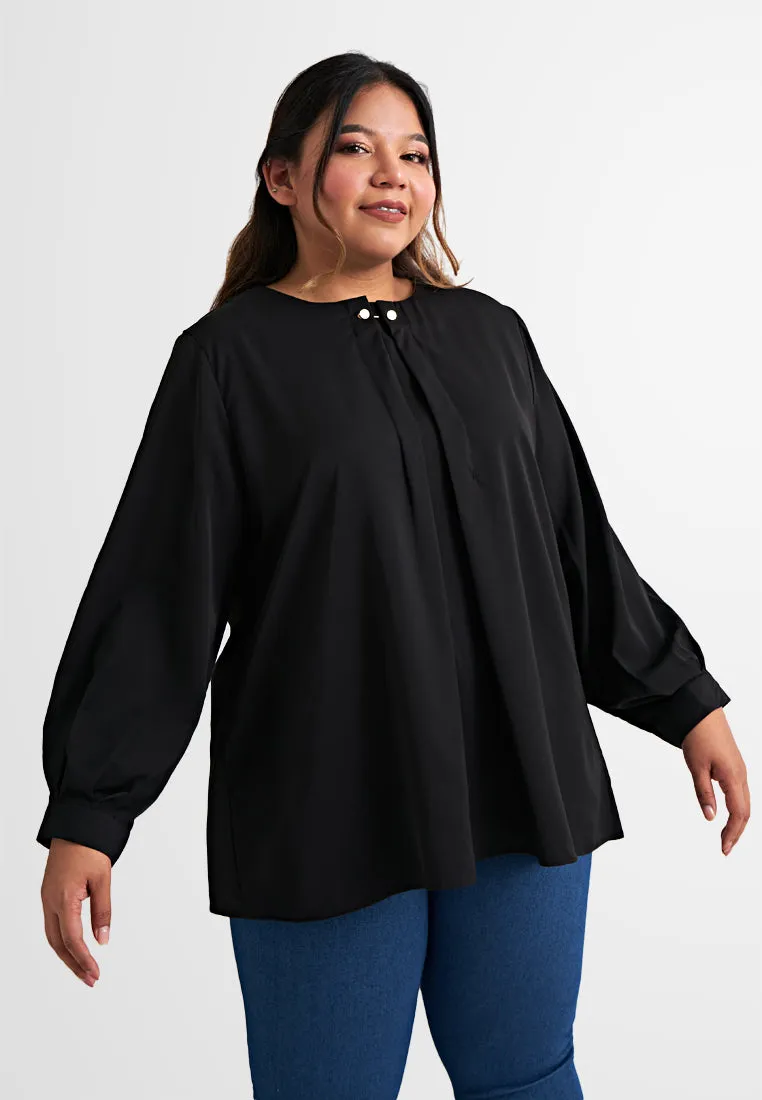 Panola Minimalist Gold Buckle Blouse
