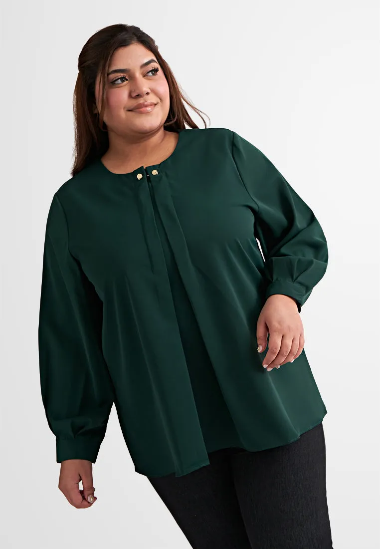 Panola Minimalist Gold Buckle Blouse