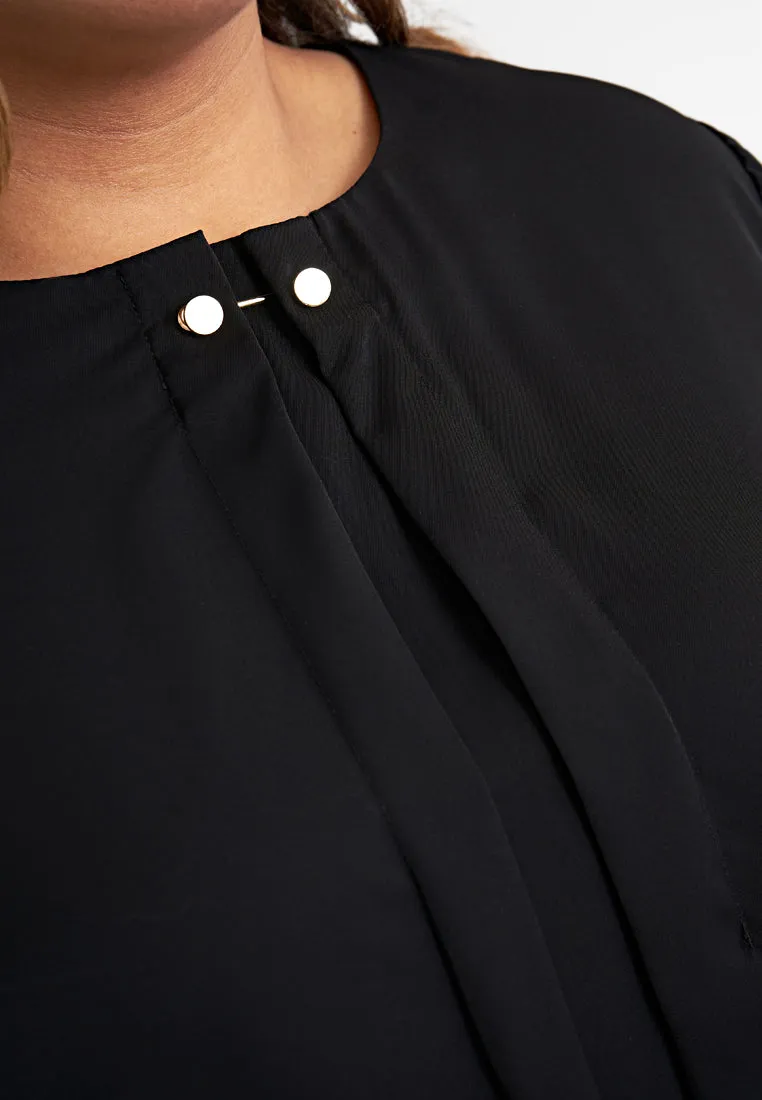 Panola Minimalist Gold Buckle Blouse
